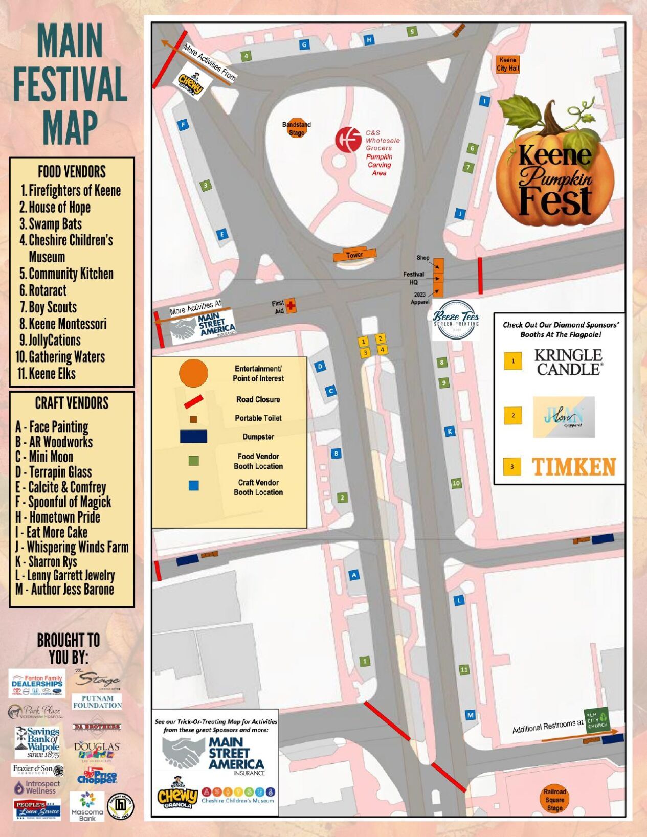 Keene Pumpkin Festival map