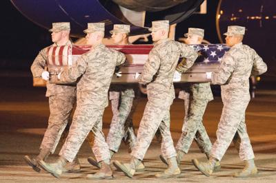 The dignified transfer for Staff Sgt. Albert J. Miller