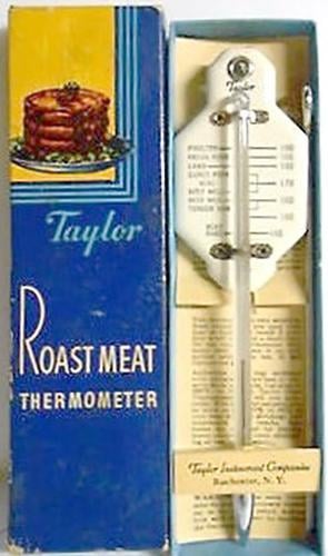 Vintage Taylor Roast Meat & Poultry Thermometer 1950s Box Directions Well  Loved