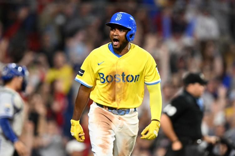 red sox blue yellow jerseys
