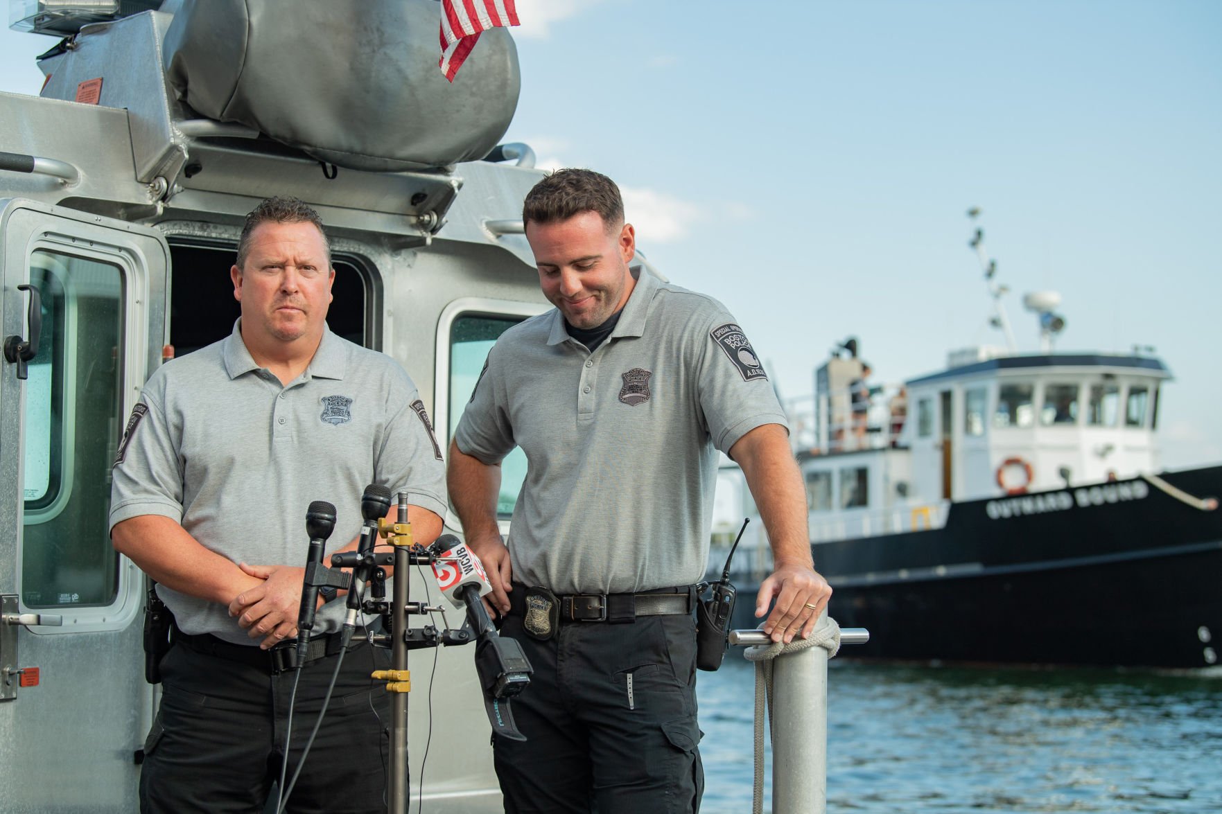 Boston Police Rescue Father And Son Shipwrecked And Clinging To A ...