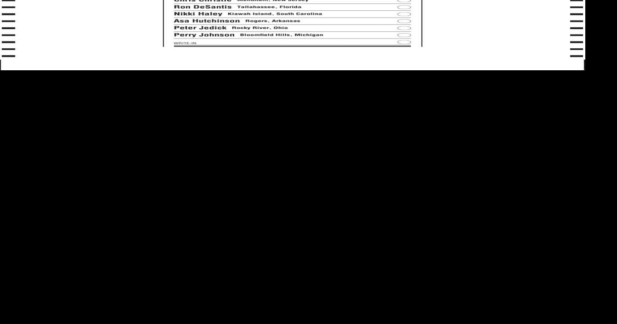 Sample ballot Republican 2024 primary