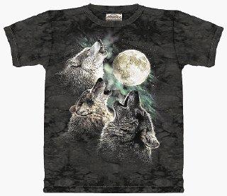 Three Wolf Moon Glow Kids T-Shirt