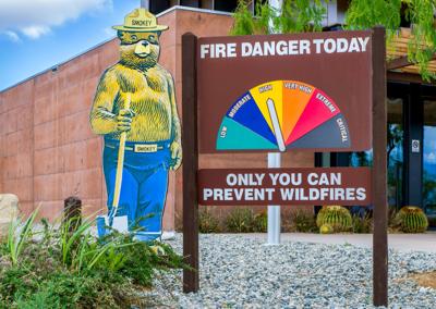 Smokey the Bear and fire danger