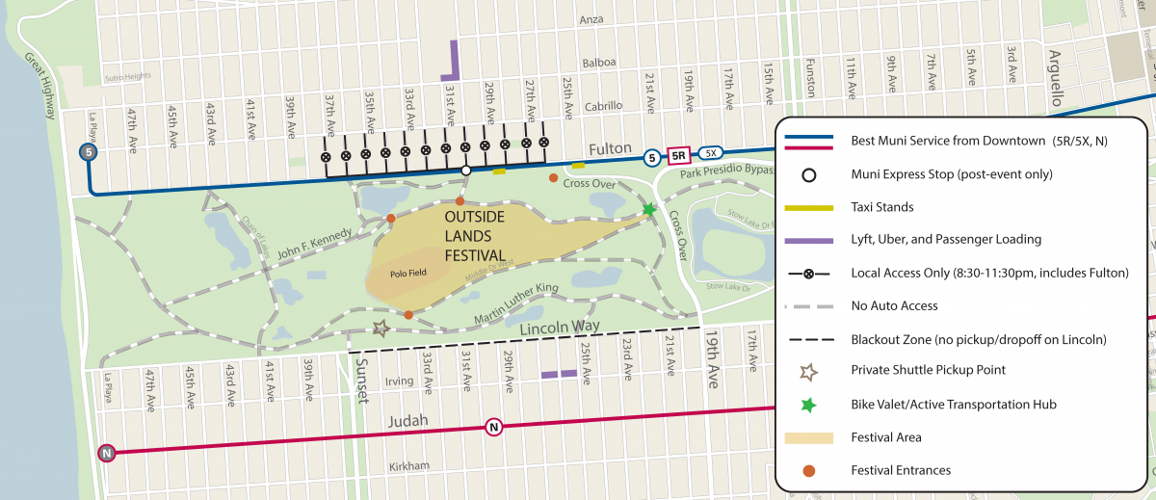 Transit guide to getting home from Outside Lands mayhem Transit