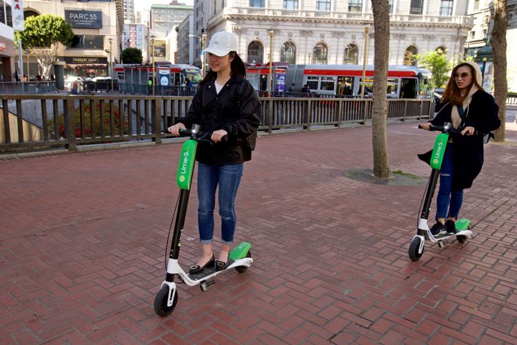 Lime scooters sidewalk
