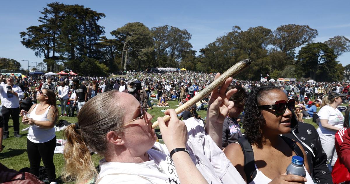 Angela Bradley from San Jose, smoking a giant doobie | | sfexaminer.com