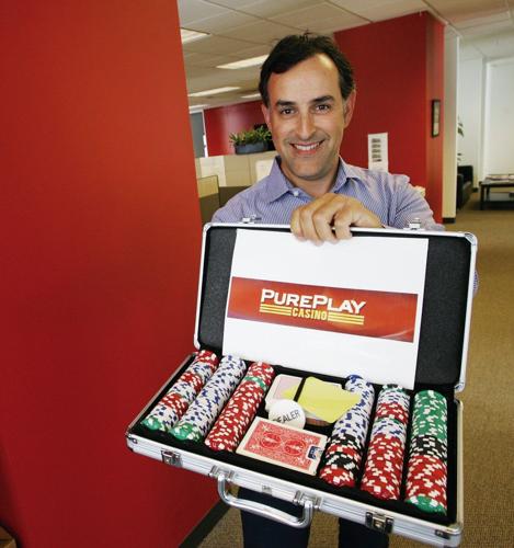 Screenshot of Pure Casino login interface on mobile device