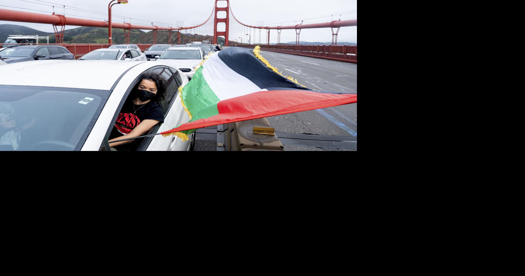 Pro-Palestinian protesters snarl Golden Gate Bridge traffic | The City ...