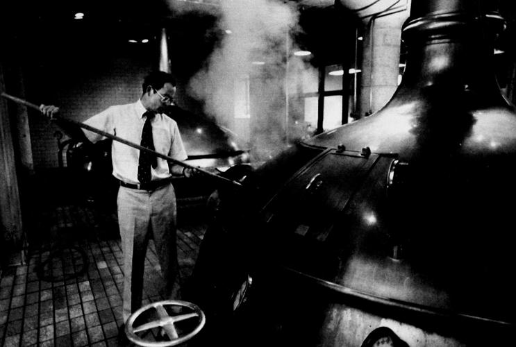 An Anchor Brewing Co. steam beer is photographed at a store in San