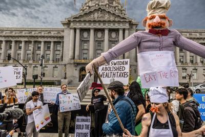 March for Billionaires at San Francisco City Hall