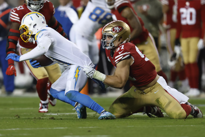 Chargers pile up 267 rushing yards, down 49ers