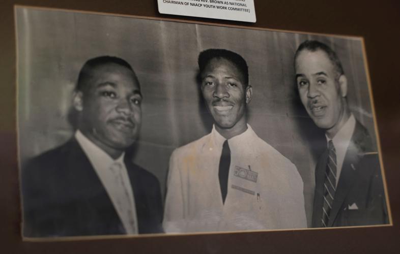 Martin Luther King Jr., Rev. Amos Brown and Roy Wilkins