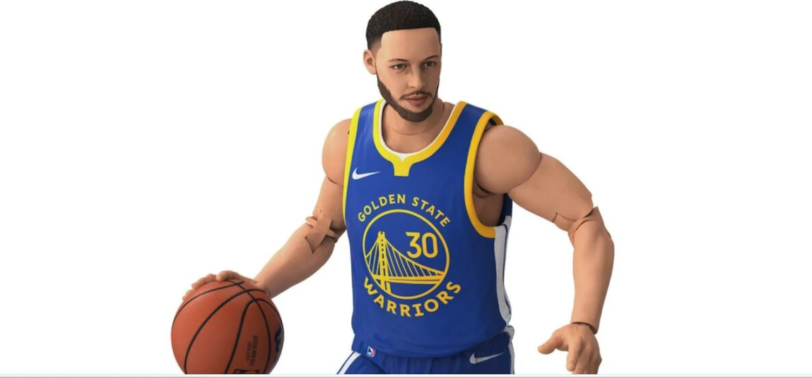 5 Surprise NBA Ballers S1: Stephen Curry Figure (Blue Jersey