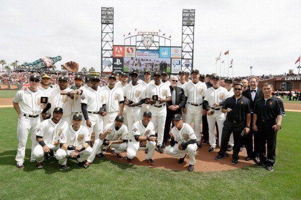 San Francisco Giants receive World Series Rings in pregame ceremony at AT&T  Park, Sports