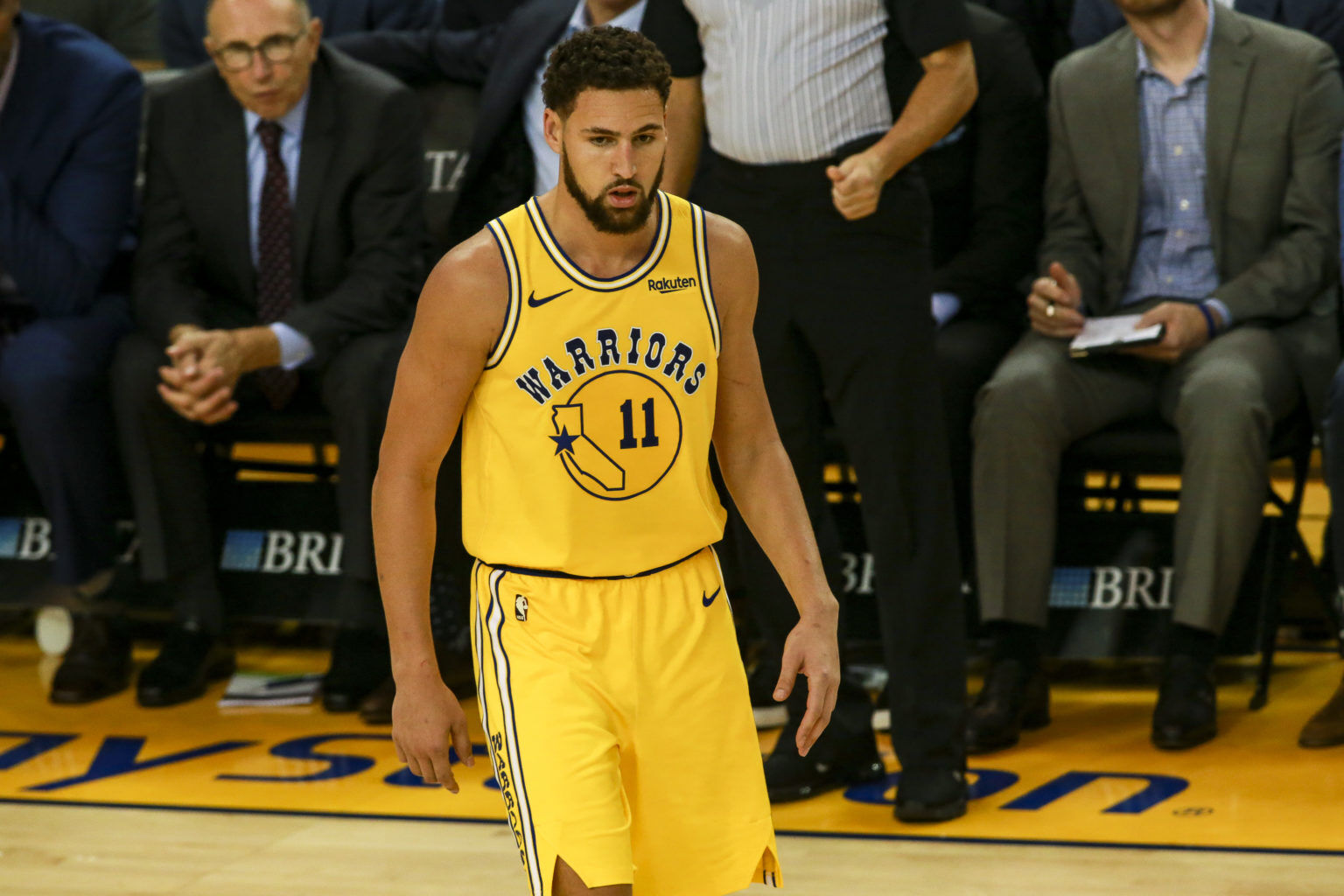 Klay thompson store yellow jersey