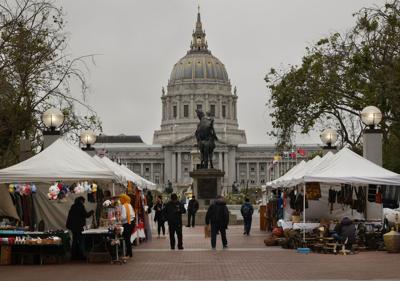 U.N. Plaza City Hall view in San Francisco