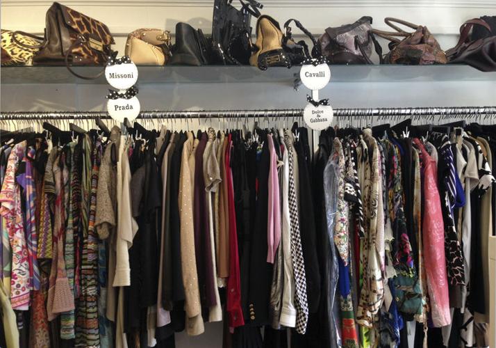 Consignment boutique specializes in high-end women's clothing