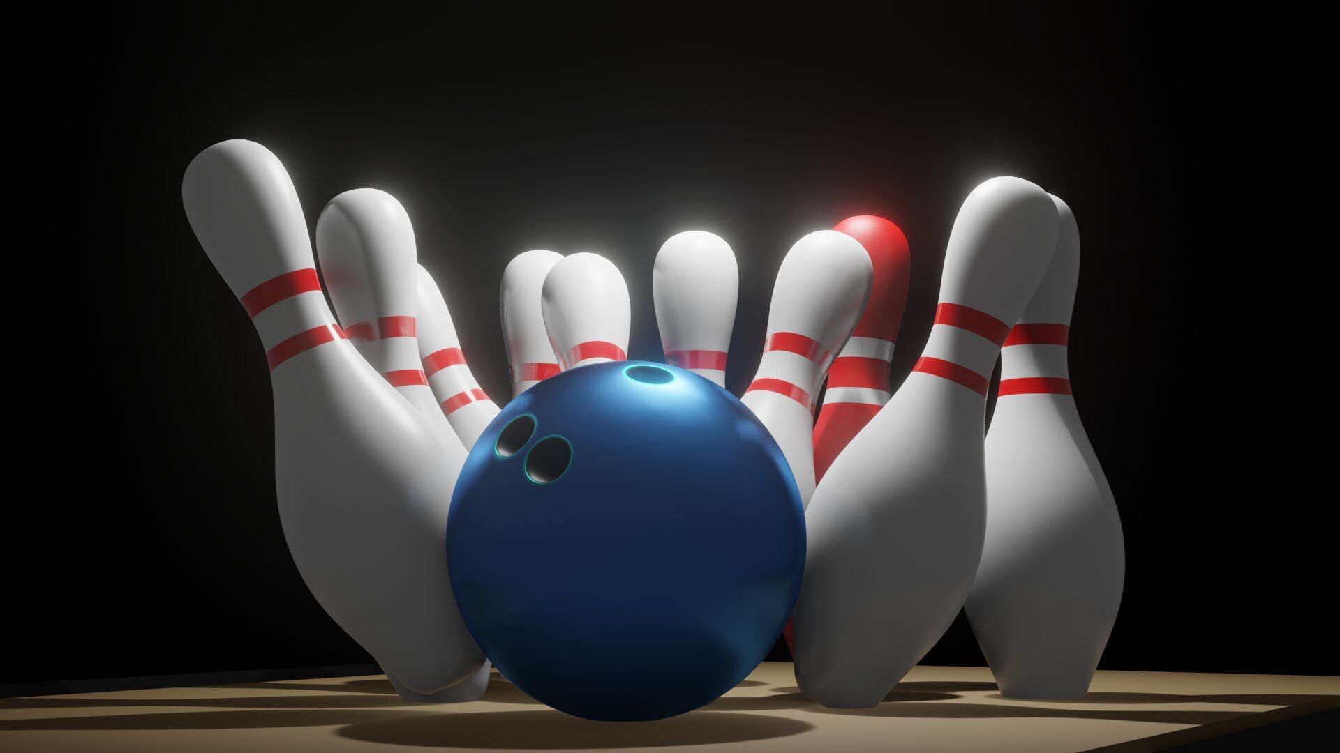 Bowling pin new 225 club blue and red 