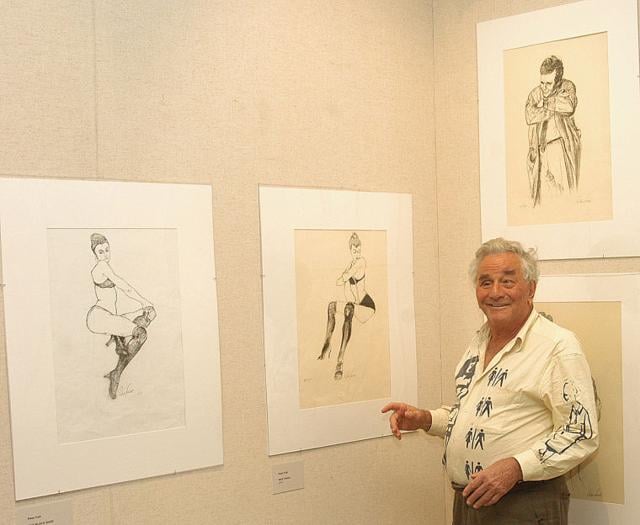It’s all about the pose actor Peter Falk keeps his drawings simple