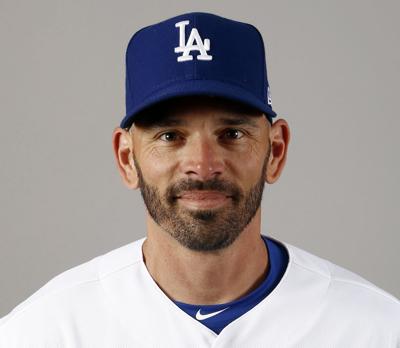 woodward chris rangers sharonherald dodgers coach third angeles base shows los file