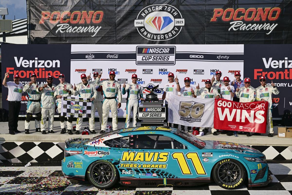 Denny Hamlin gets his record 7th victory at Pocono and 50th of his NASCAR  Cup Series career