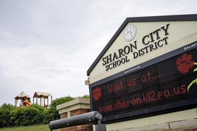Sharon City School District sign (copy)