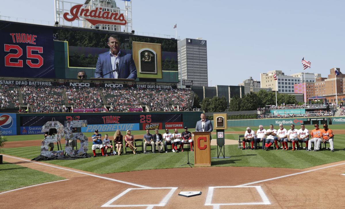 Indians retire Hall of Famer Jim Thome's No. 25 - The Columbian