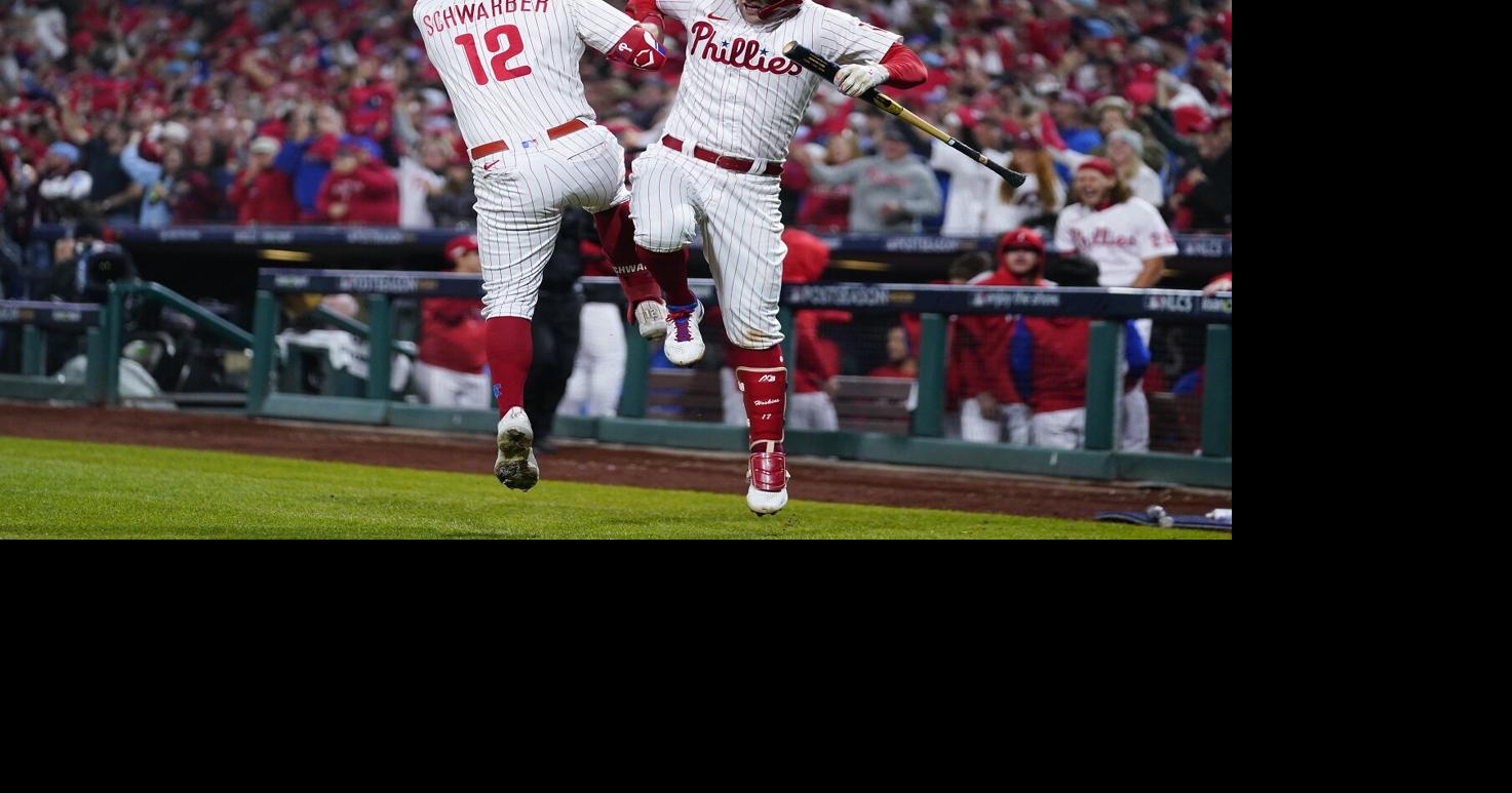 Phillies hit 4 homers, rally past Padres 10-6, lead NLCS 3-1 - The Globe  and Mail