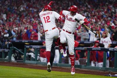Phillies hit 4 homers, rally past Padres 10-6, lead NLCS 3-1 – The Oakland  Press