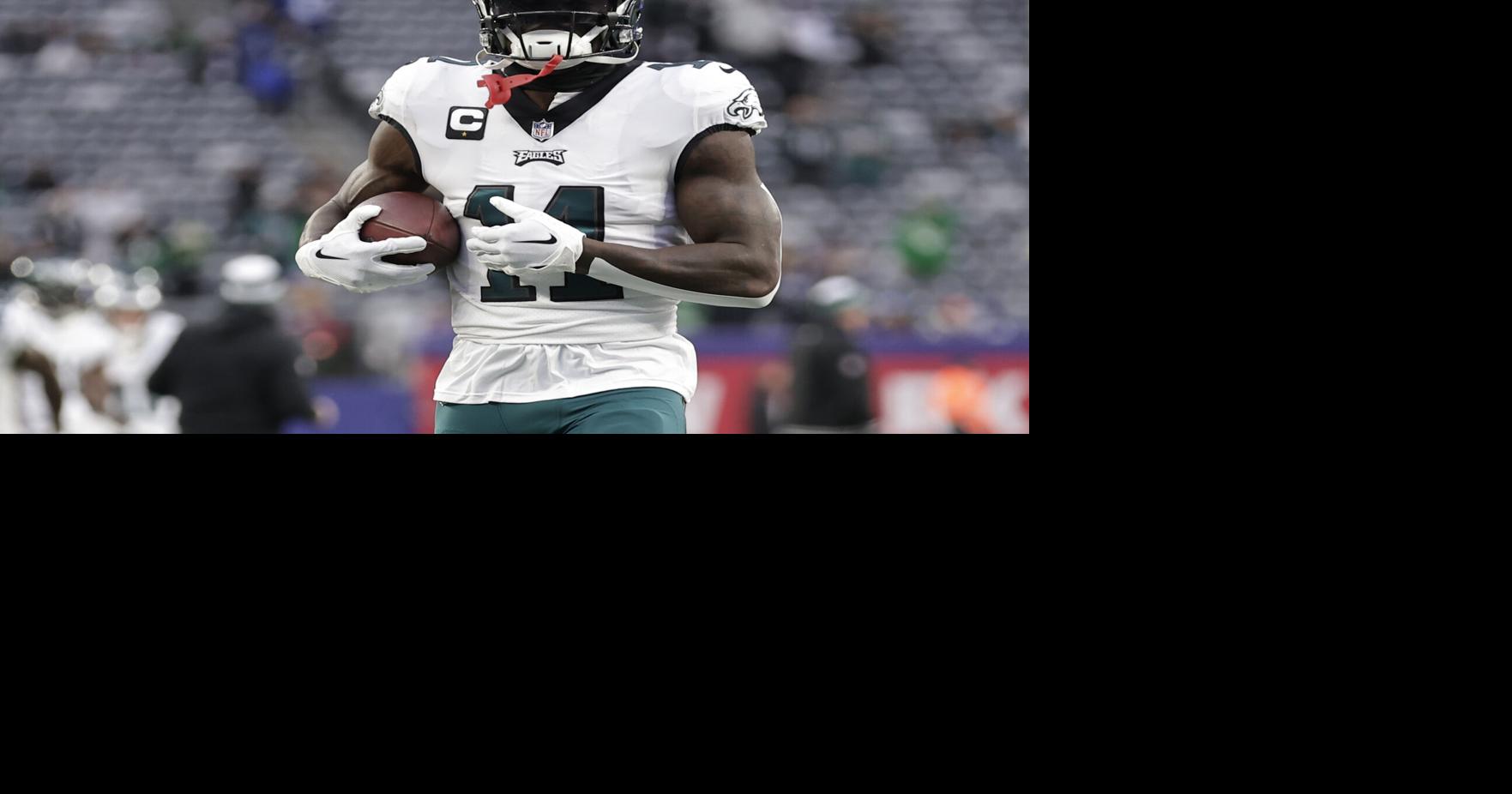 Eagles receiver Brown is out for wildcard game vs. Bucs with a knee