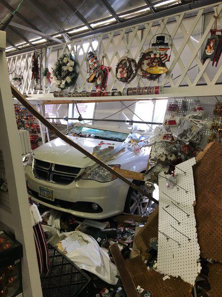 Vehicle crashes into Kraynak s News sharonherald