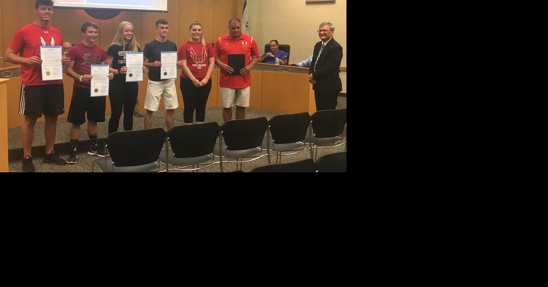Hickory High track program honored at Hermitage Commissioners meeting