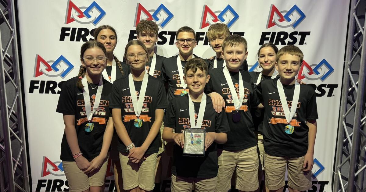 Sharon Tiger Techs Robotics Team wins award at West Coast event
