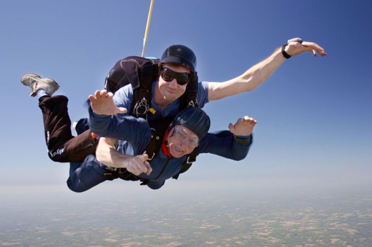 80-year-old skydiver