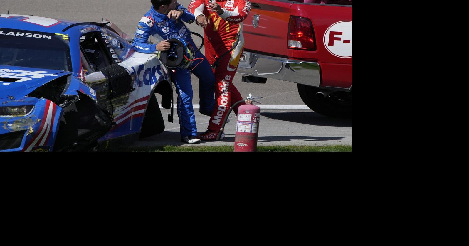 Wallace Accepts Penalty Wants Consistency Larson Wins Pole At 
