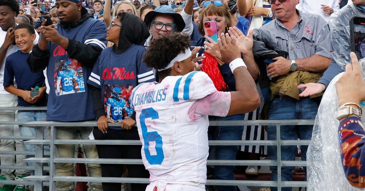 Top 25 Capsules: Chambliss leads No. 8 Mississippi to 34-26 victory over No. 13 Oklahoma