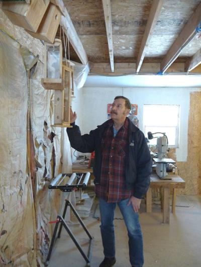 Woodworker's birdhouses