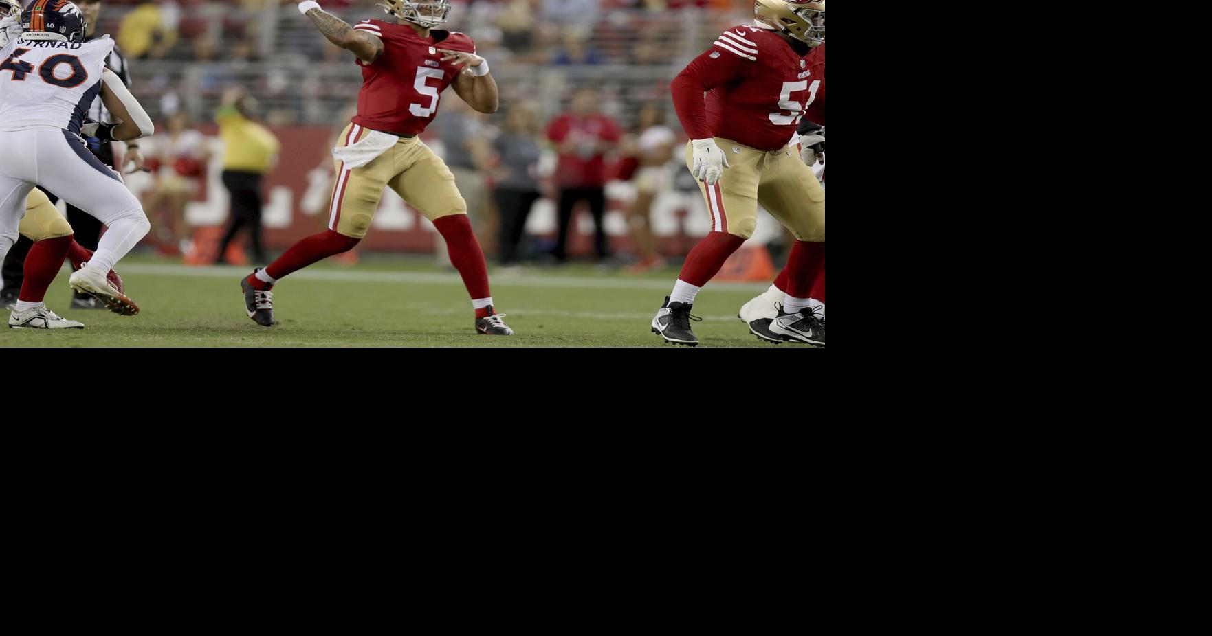 AP Source: 49ers trade quarterback Trey Lance to Cowboys