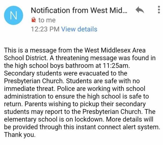 West Middlesex high school evacuated, schools on lockdown News
