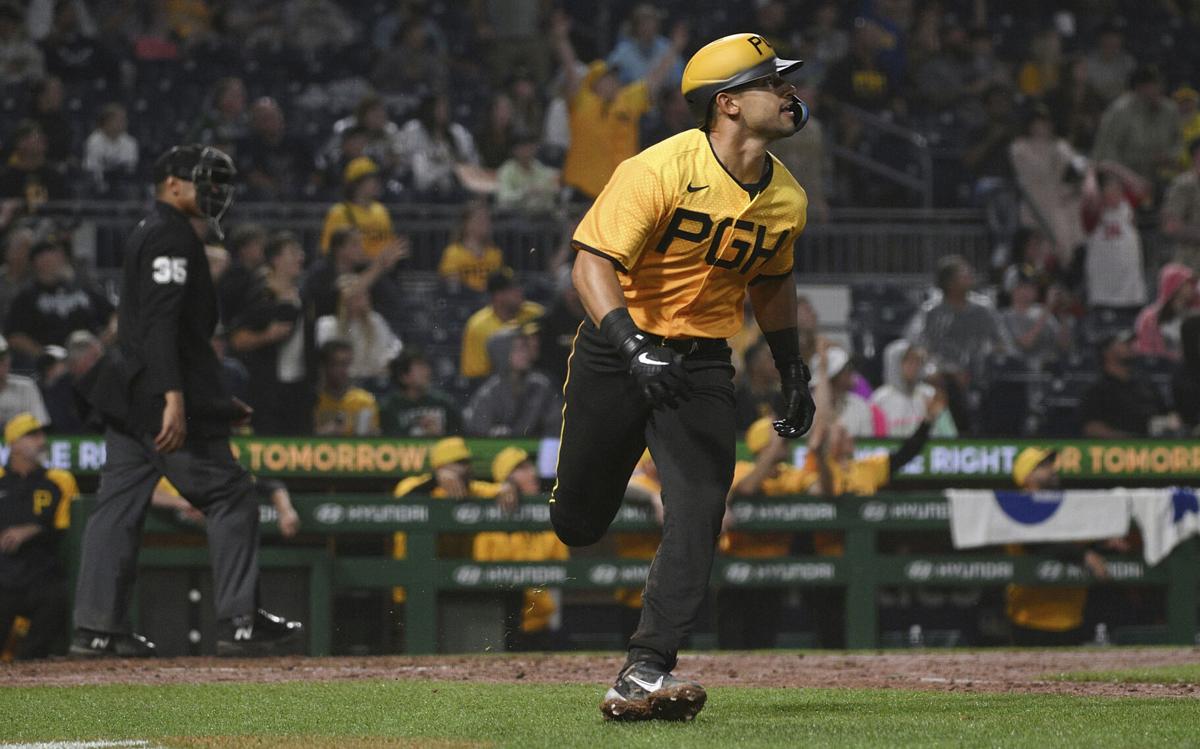 Rookie Gonzales homers and triples in his home debut as the Pirates beat  the Padres 9-4