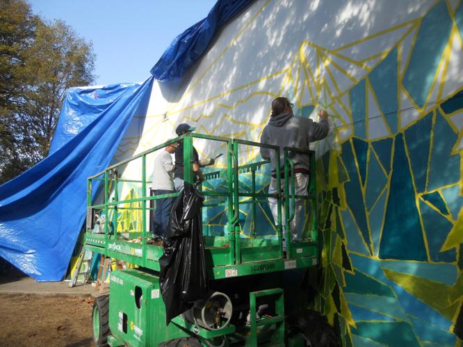 Recently completed mural brightens moods at Cedar Creek Church in