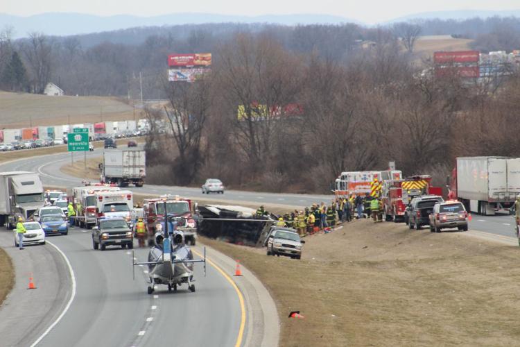 Tractor-trailer overturns on I-81 | Local News | shipnc.com