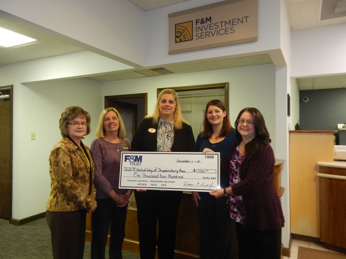 F M Trust Donates To United Way Community News Shipnc Com