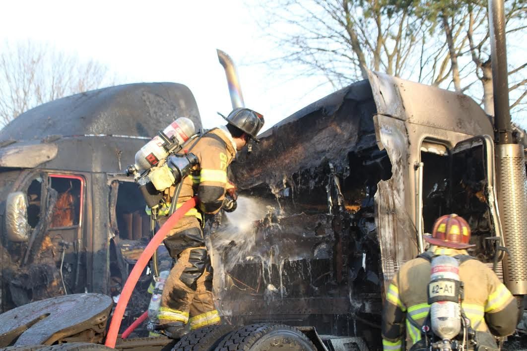 Flames destroy tractortrailers in Sheetz parking lot Police