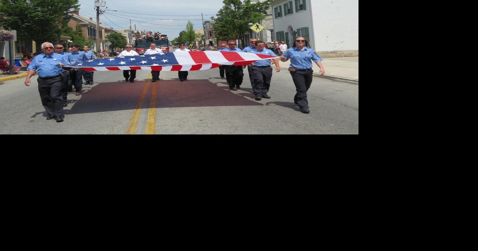 Shippensburg Memorial Day Parade participants march in fallen soldiers