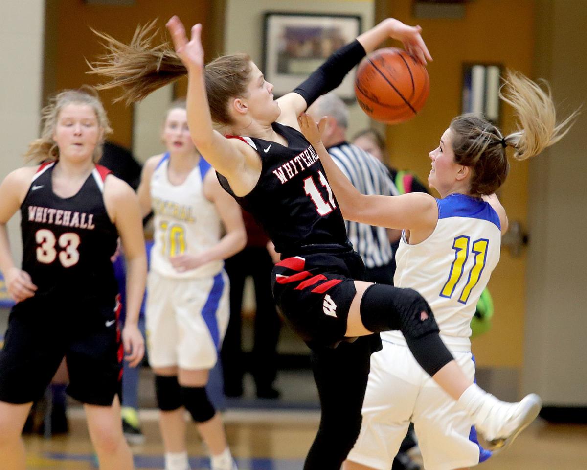 Whitehall Girls Hand Mason County Central Wmc Setback Basketball