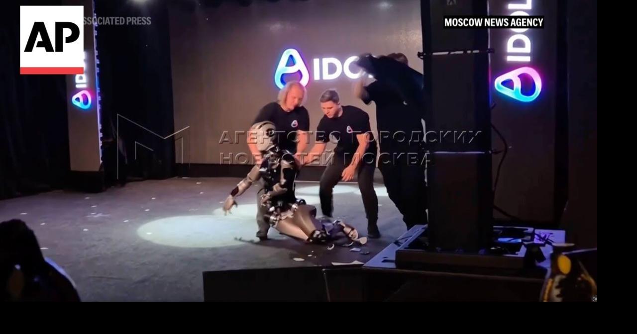 Russian humanoid robot collapses face first during stage showcase ...