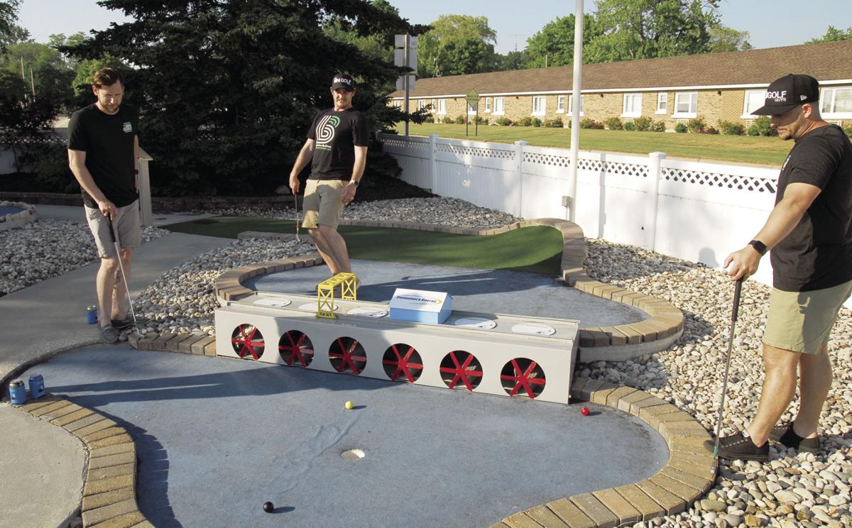 The MiniGolf Guys play the Ludington Area Jaycees’ course as part of