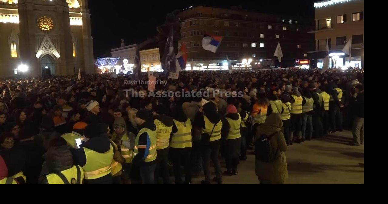 Thousands of students take to the streets of Serbia to protest against corruption